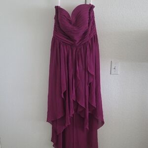 Azazie Strapless Magenta Dress